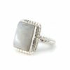 Edelsteen Ring Regenboog Maansteen 925 Zilver Maat 19