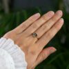 Geboortesteen Ring Ruwe Tanzaniet December – 925 Zilver Verguld