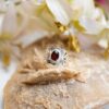 Edelsteen Ring Granaat 925 Zilver “Sonsare” (Maat 19) - Afbeelding 2